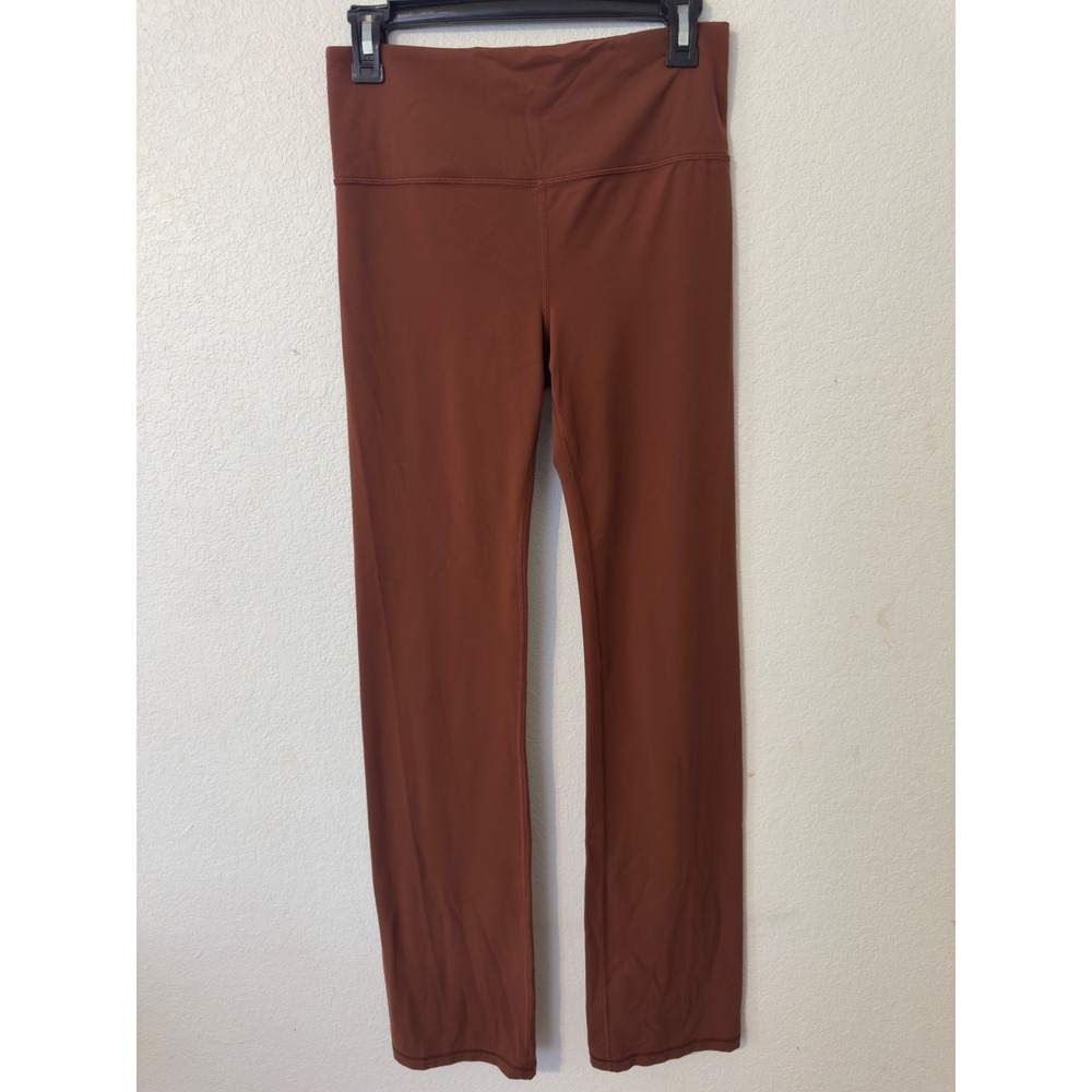 Athleta Womens Elation‎ Straight Leg Pant Brown High Rise Medium Tall Athleisure